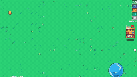 The tome menu is selected from the haunted bookshelf and opens to reveal several different kinds of crops.